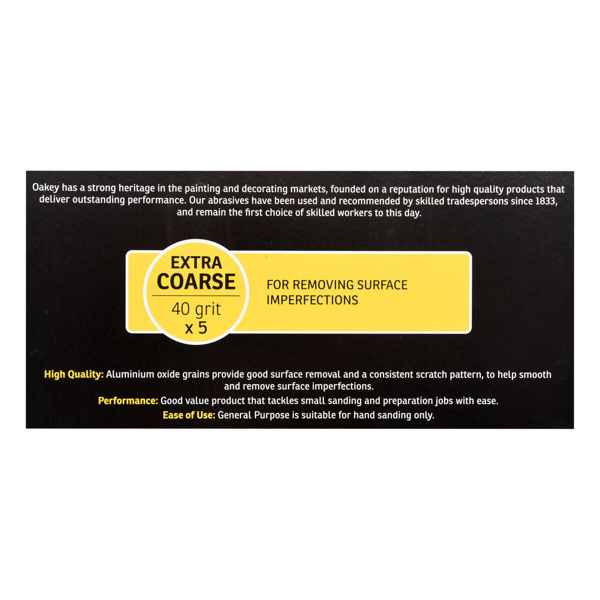 General Purpose Sandpaper (Pack of 5) Coarse (NG156675)