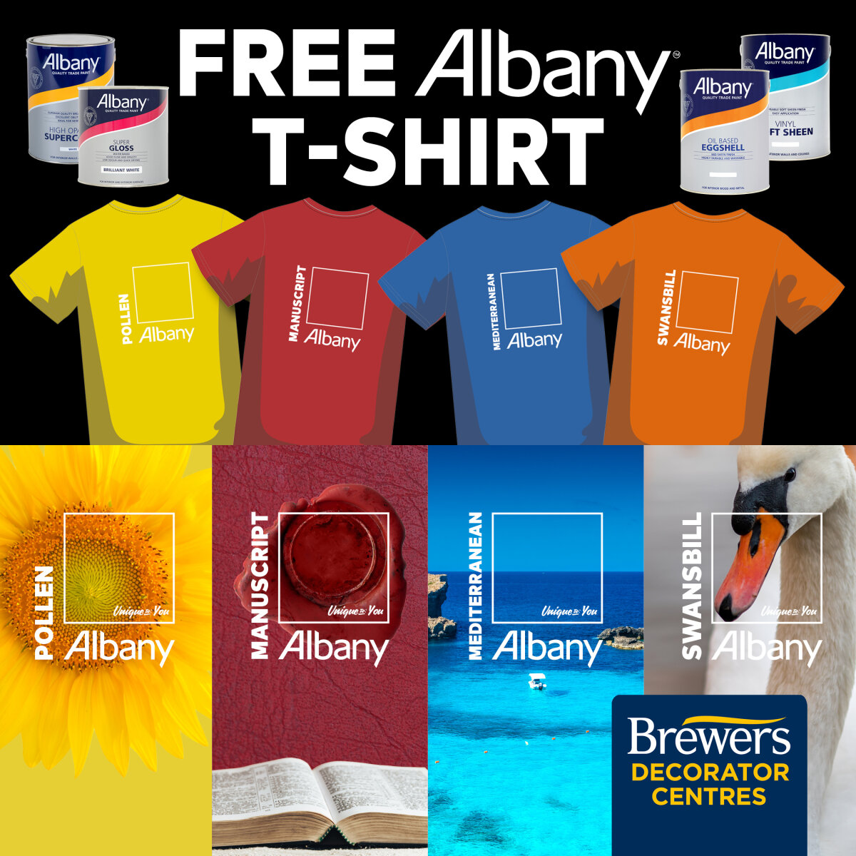 Celebrate The Season Of Colour With Albany And Receive A FREE T Shirt!