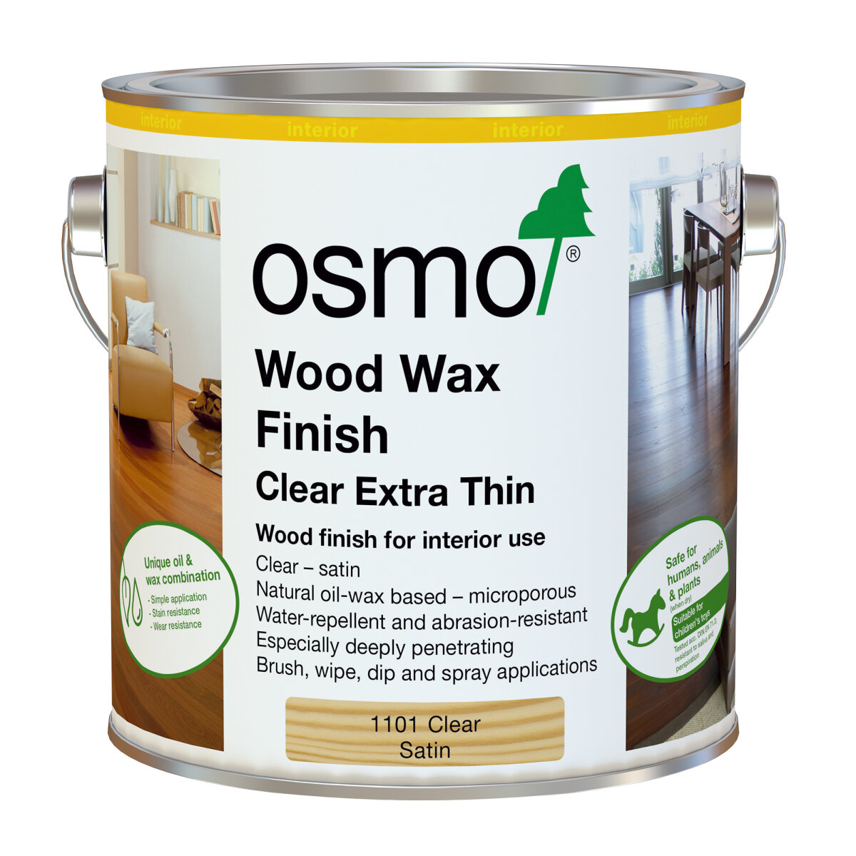 Wood Wax Finish Extra Thin 1101 Clear 2.5L (HA4710J)