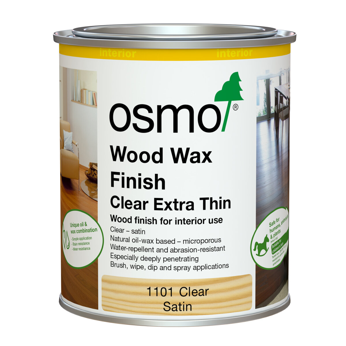 Wood Wax Finish Extra Thin 1101 Clear 750ML (HA4710P)