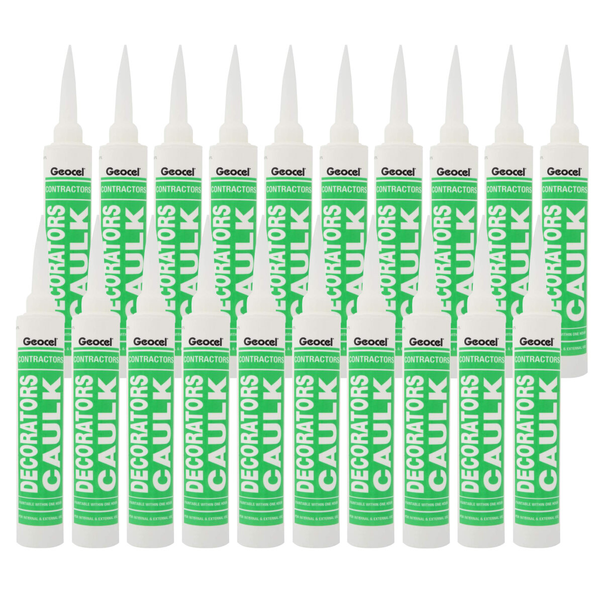 20 x Contractors Decorators Caulk White (ZXOFF861410)