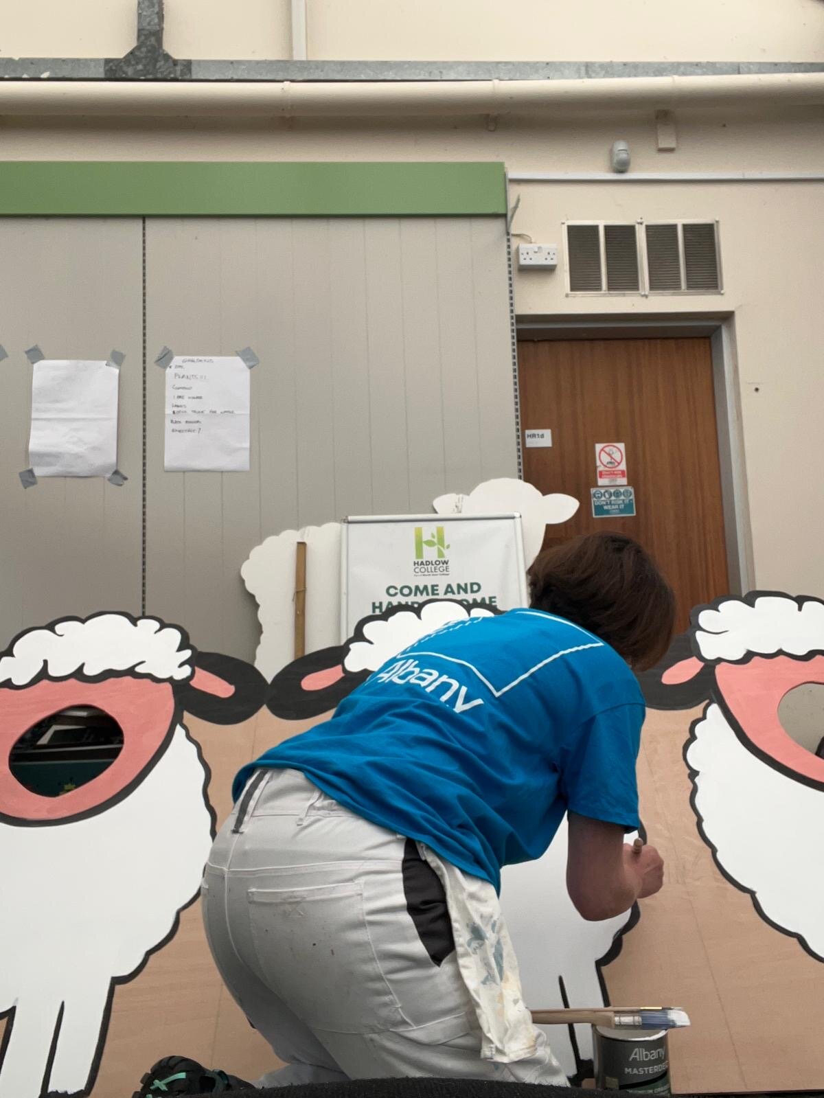 Donating Albany Woodcare To College For A Bleating Good Weekend!