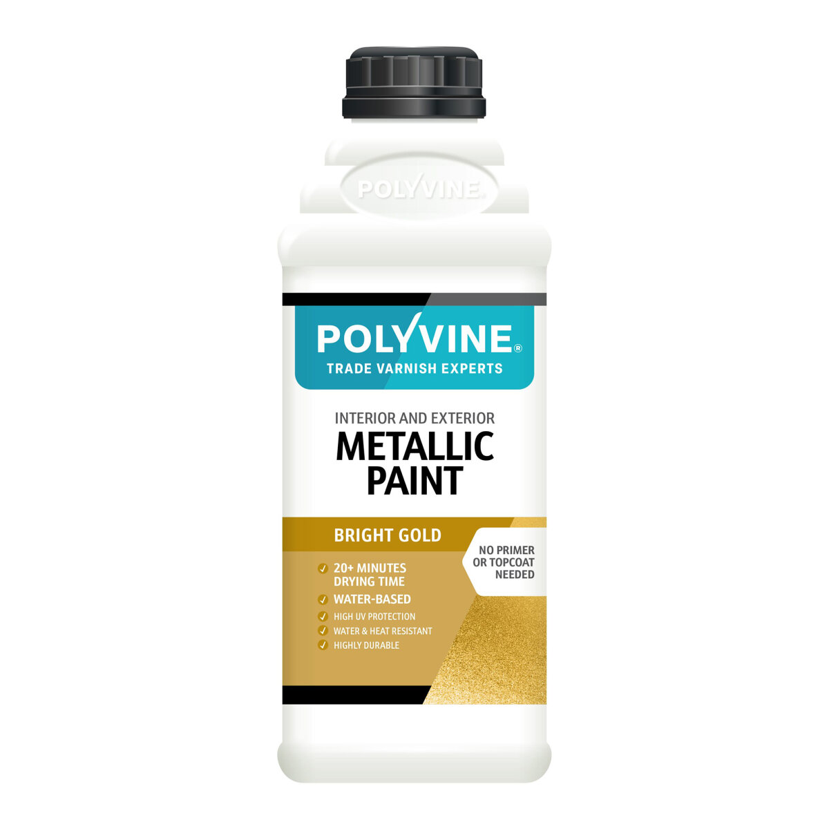 Acrylic Metallic Paint Bright Gold 1L (BN4300808N)