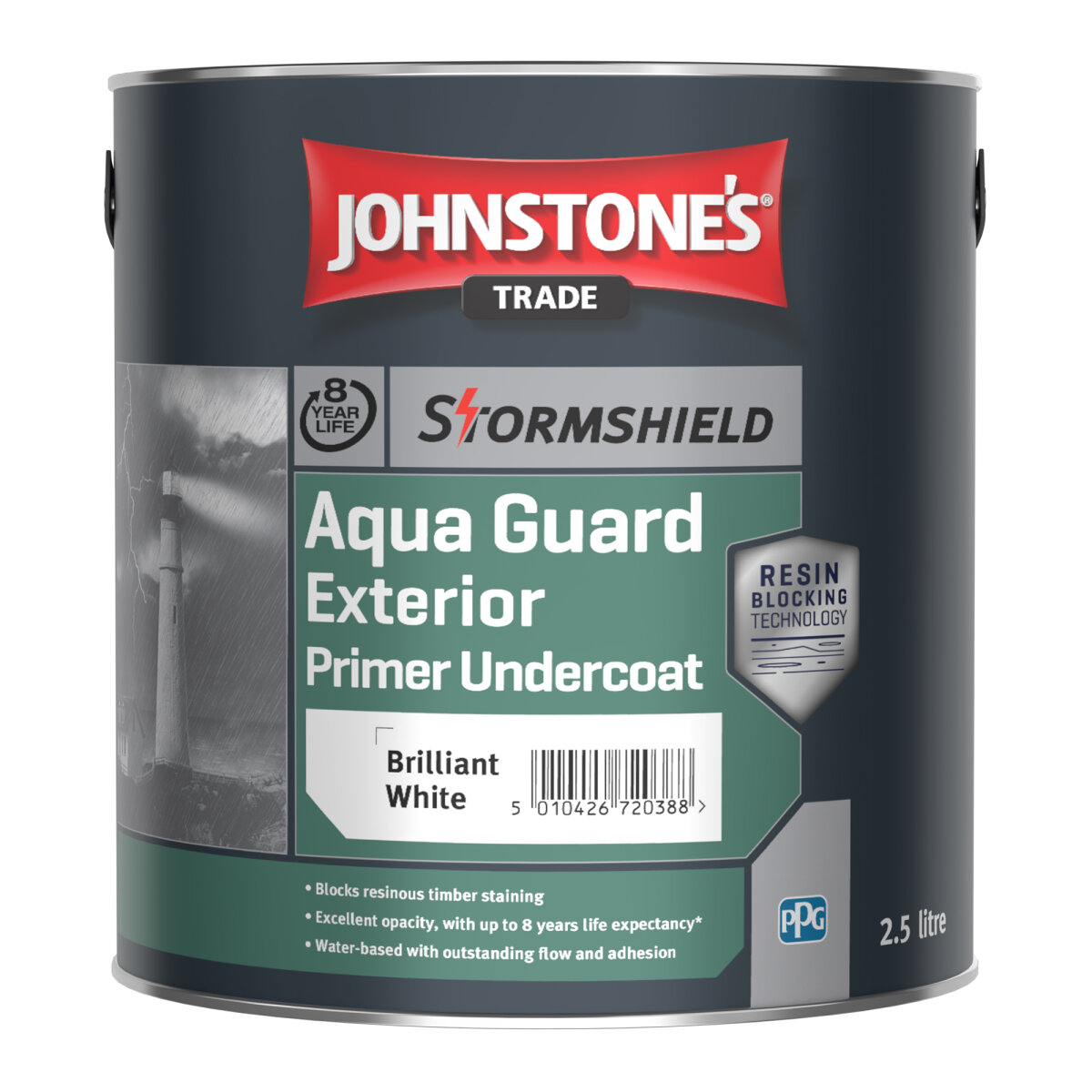 Stormshield Aqua Guard Exterior Primer Undercoat Brilliant White 2.5L (AF09101005J)