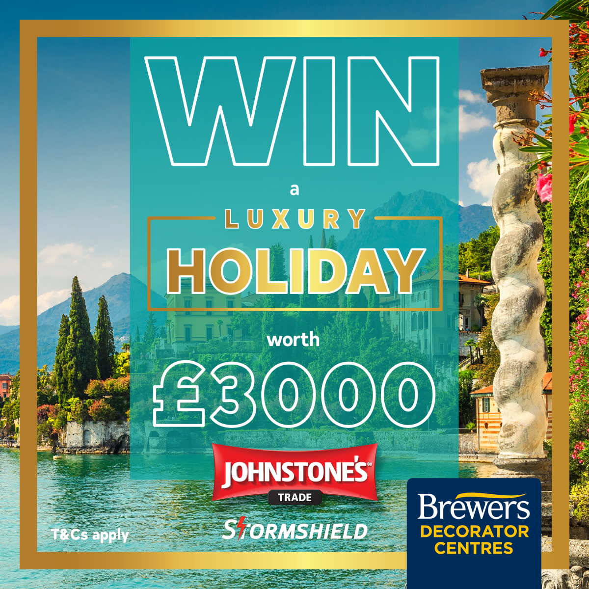Win A Luxury Holiday With Johnstone’s Stormshield!