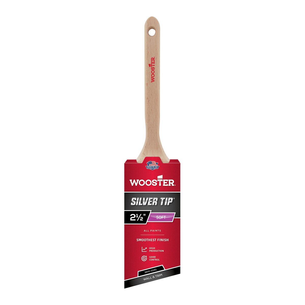 Silver Tip Semi-Oval Brush 2.5" (JA755905)