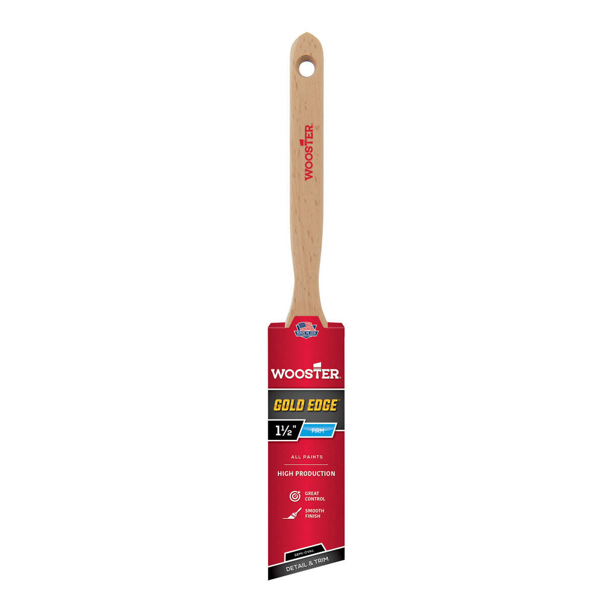 Gold Edge Semi-Oval Brush 1.5" (JA756115)