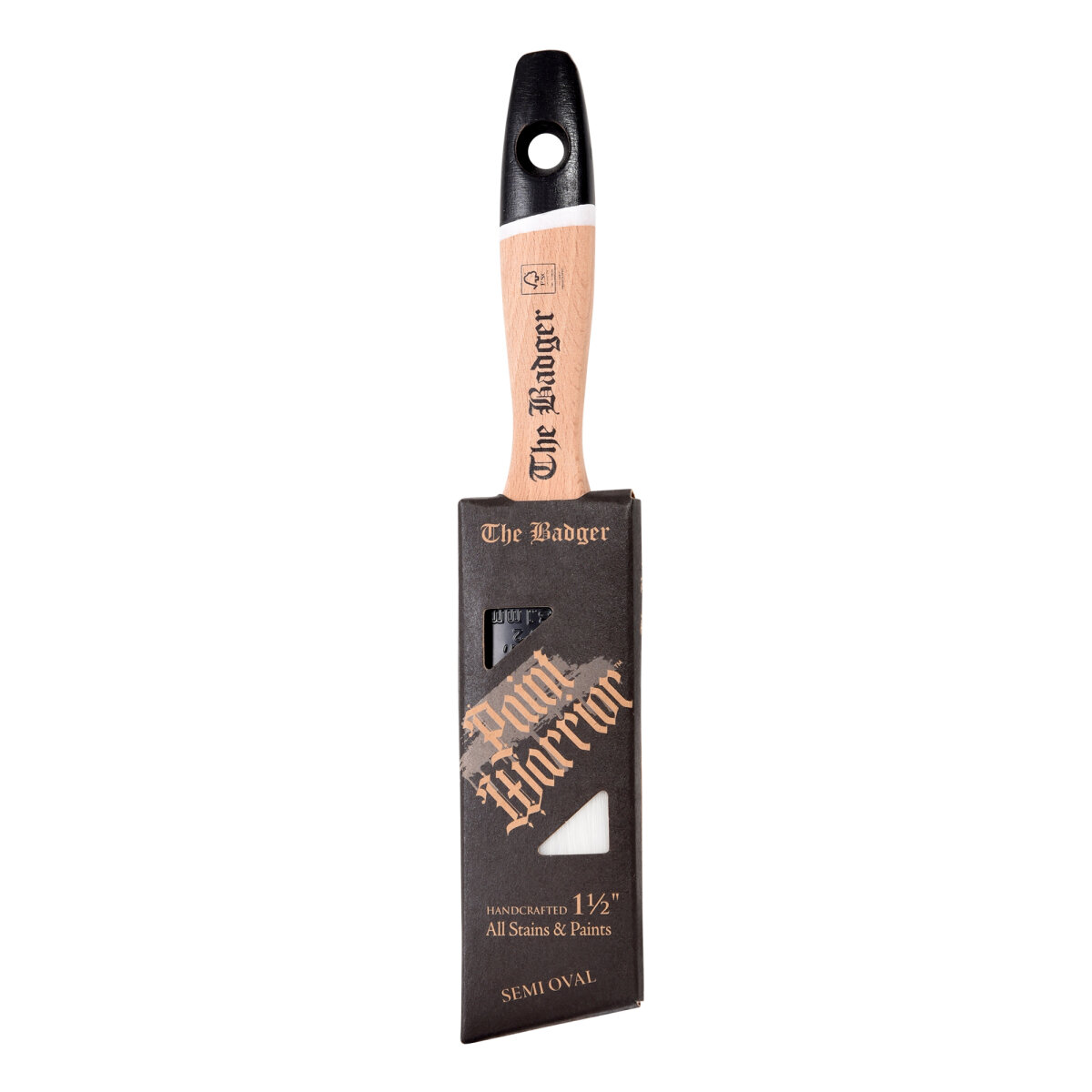 Beaver Tail Badger Semi-Oval Angled Brush 1.5" (JA19751015T)