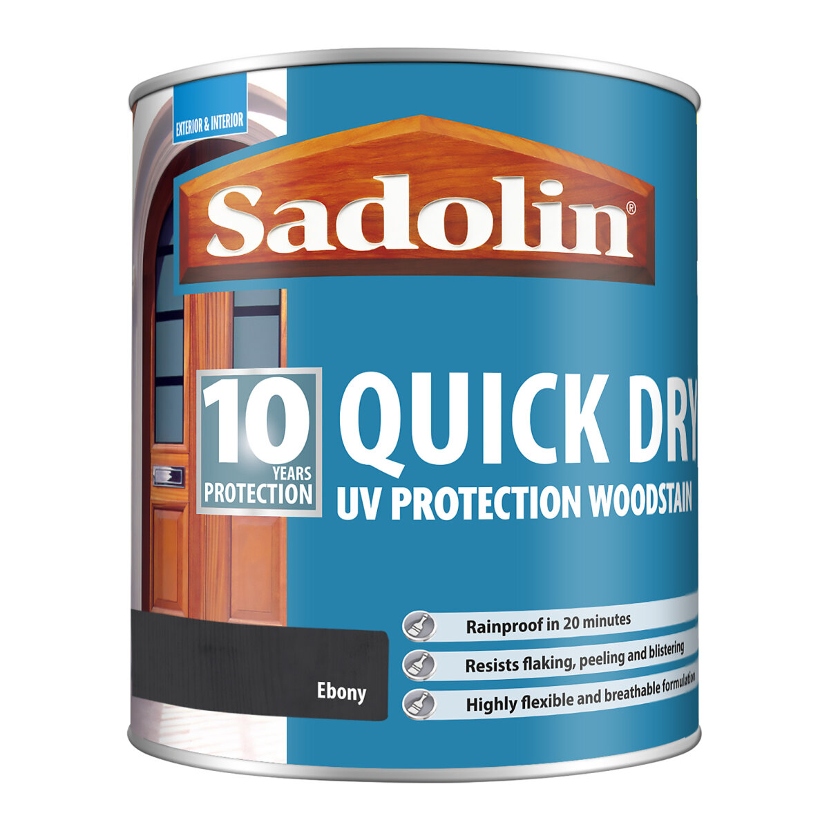 10 Year Quick Dry Woodstain 1L Ebony (HA5722110N)