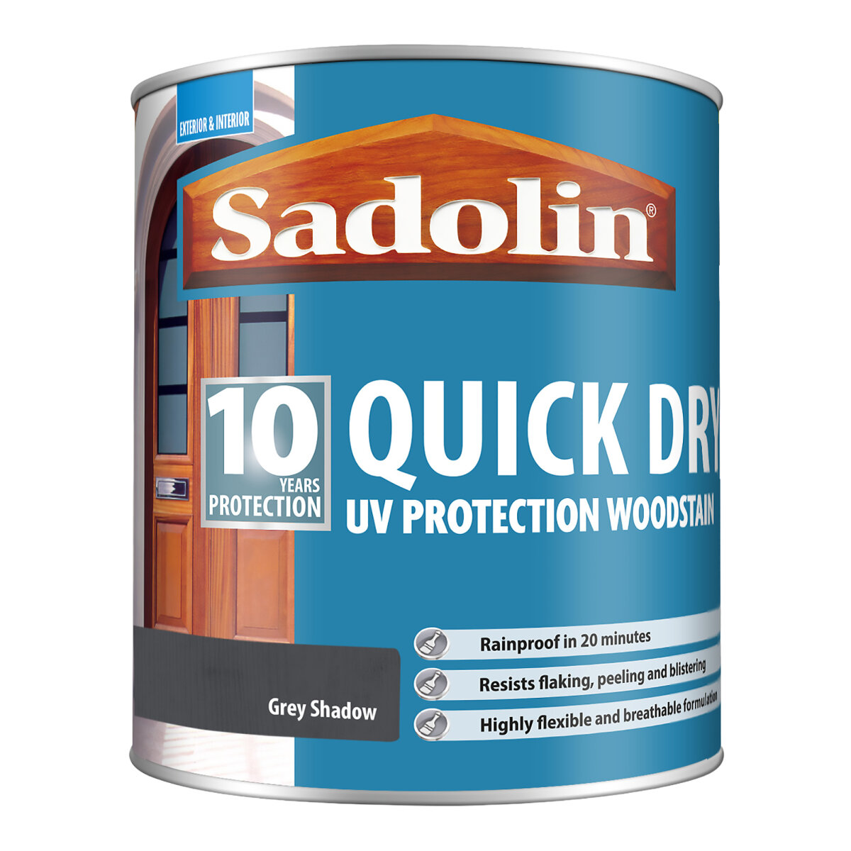10 Year Quick Dry Woodstain 1L Grey Shadow (HA5722115N)