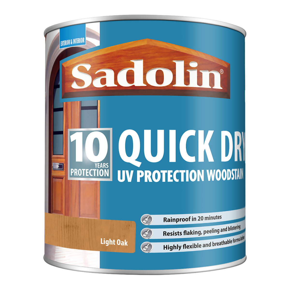10 Year Quick Dry Woodstain 1L Light Oak (HA5722125N)