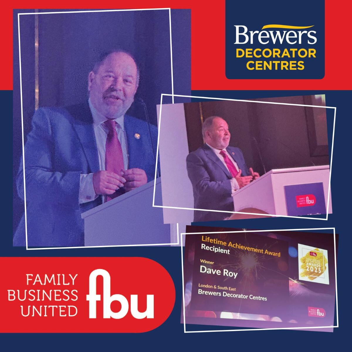 Brewers Regional Manager, Dave Roy Wins Lifetime Achievement Award With Family Business United!