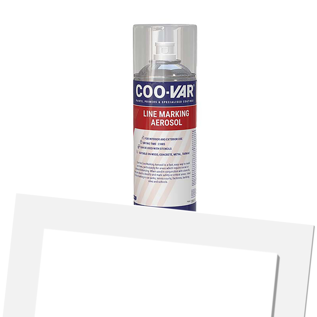 Coo-var Line Marking Aerosol Generic Paint Chip