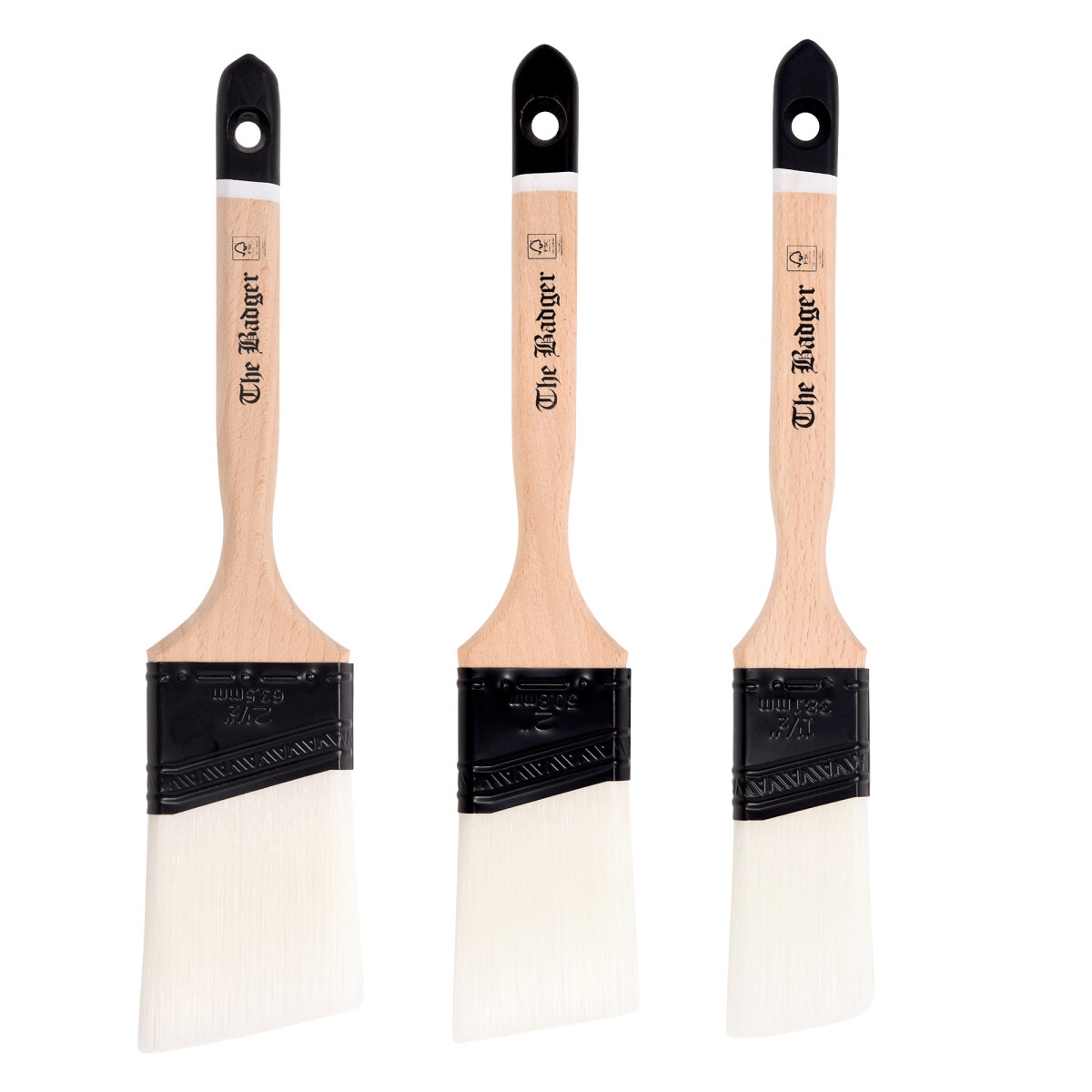Badger Long Handle Angled Paint Brush Box Set (JA19751100)