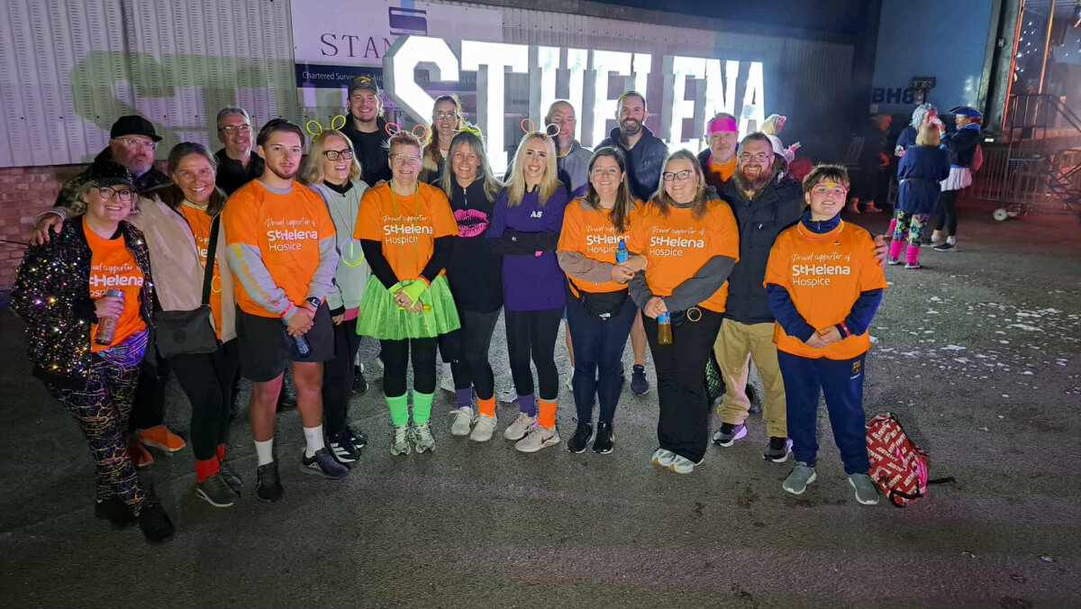 Donating £1000 To The St Helena Hospice Midnight Walk