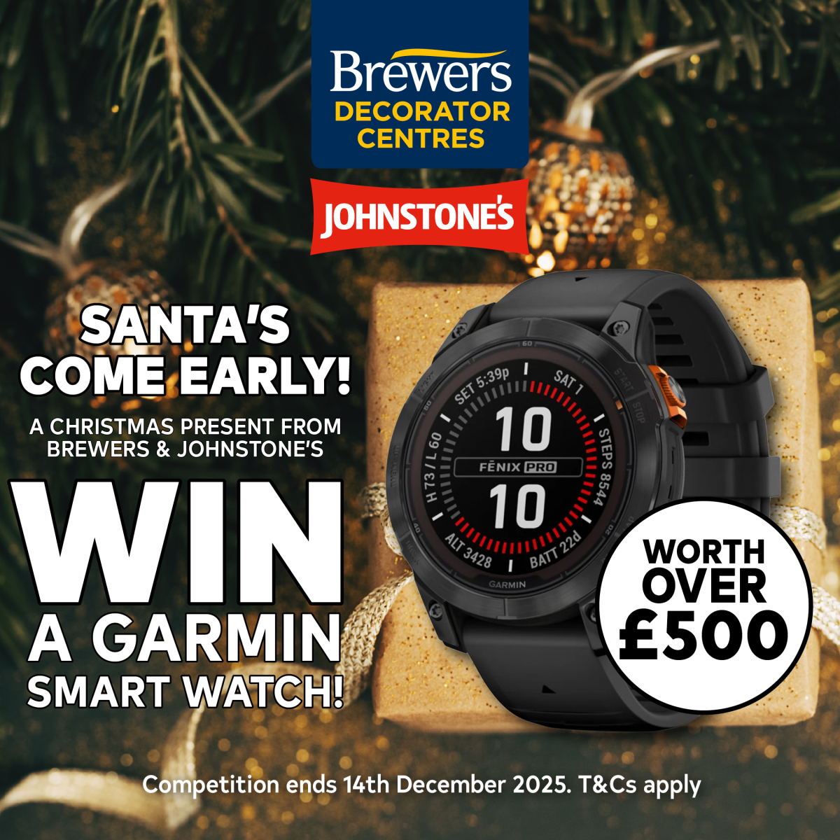 Win A Garmin Watch With Johnstone's!