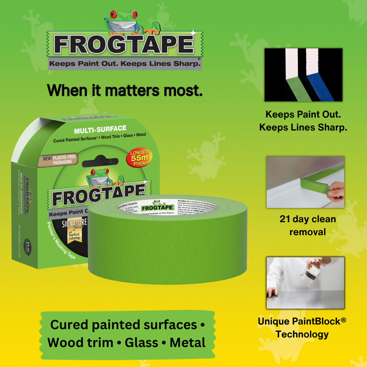 Green Multi Surface Masking Tape 48mm x 55m (NT3715102C)