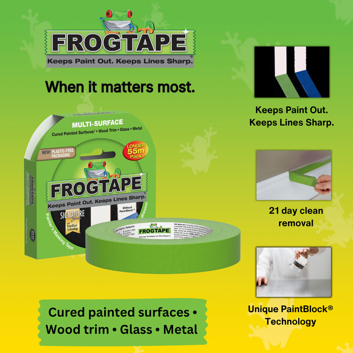 Green Multi Surface Masking Tape 24mm x 55m (NT3715102G)