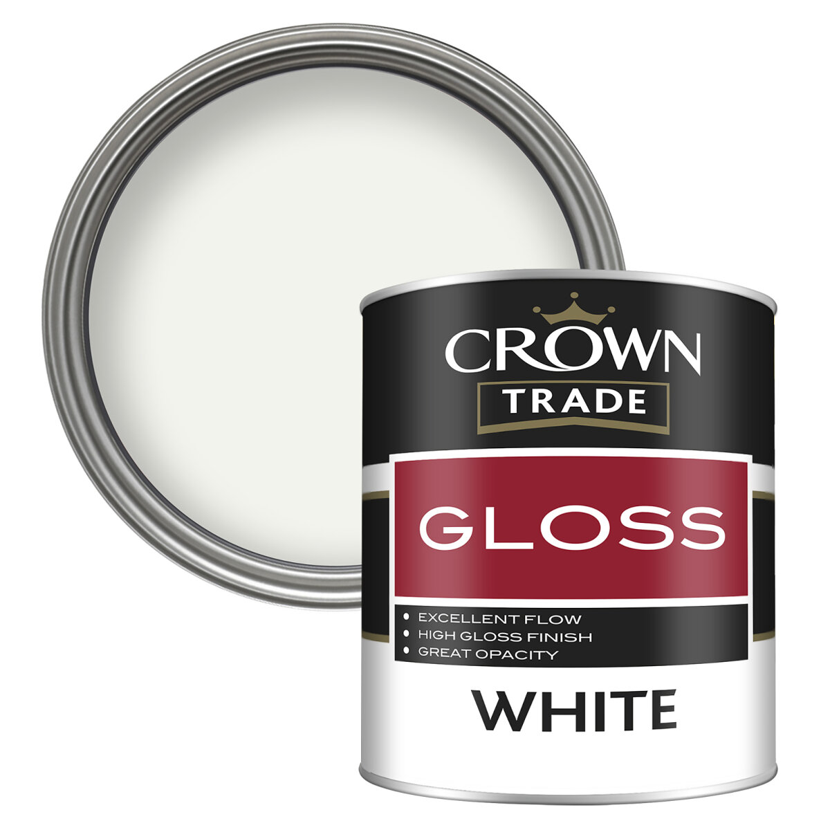 Crown Trade Gloss 1L White (AD0101002N)