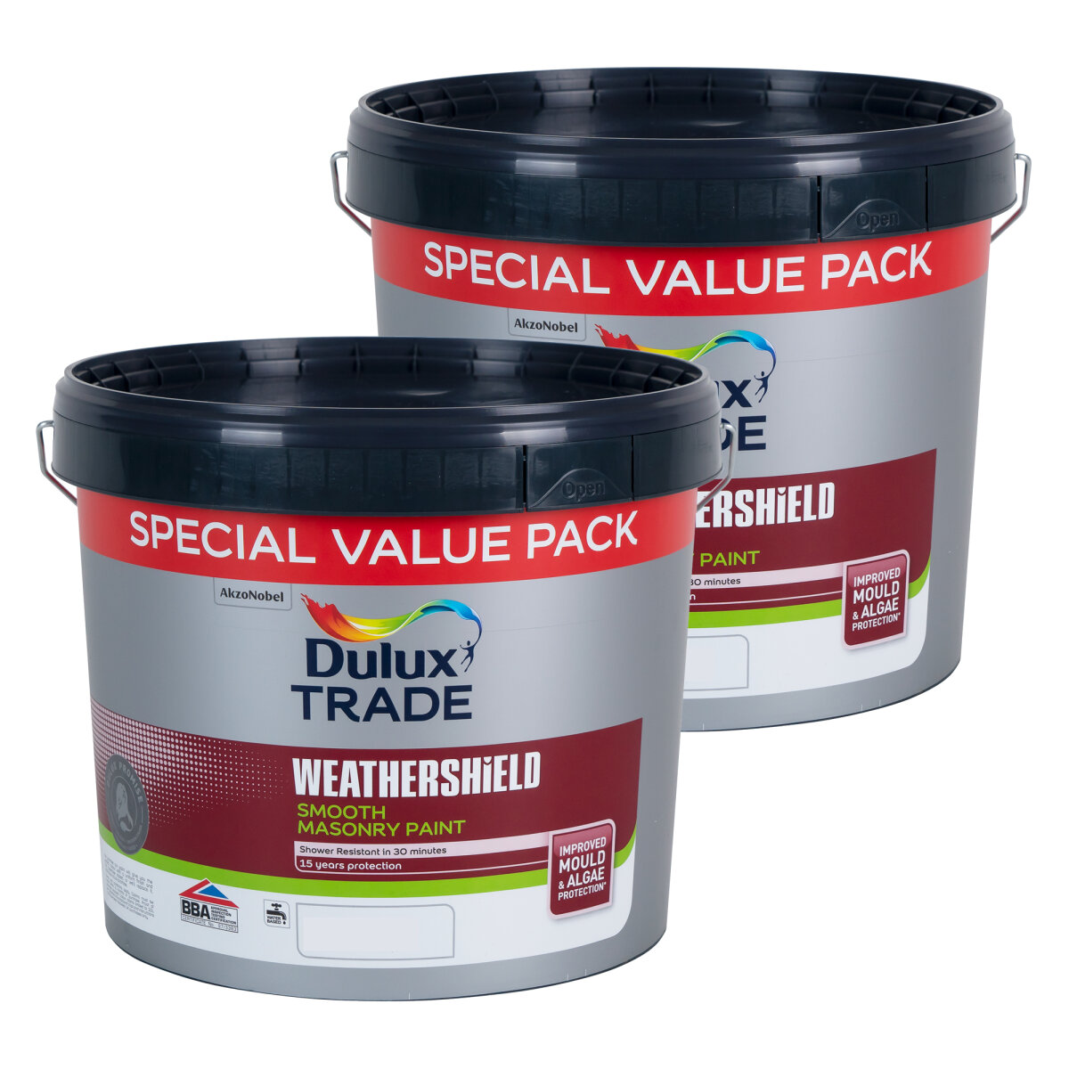 Dulux Trade Weathershield Smooth Masonry Paint 7.5L x 2 Bundle