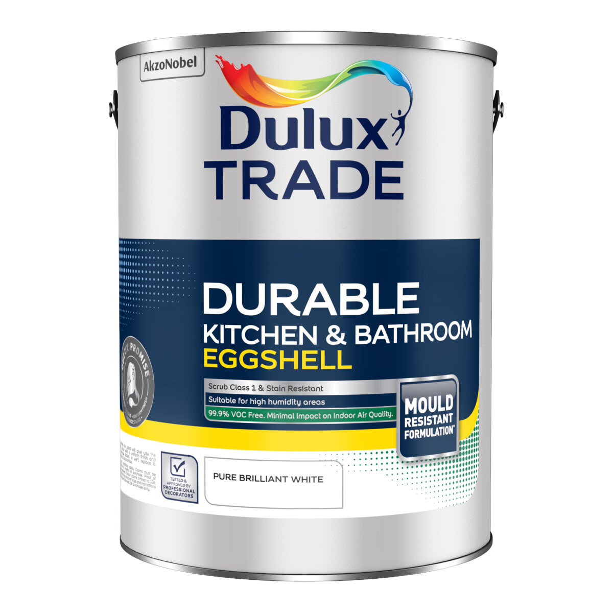 Durable Kitchen & Bathroom Eggshell Pure Brilliant White 5L (AE01338001F)