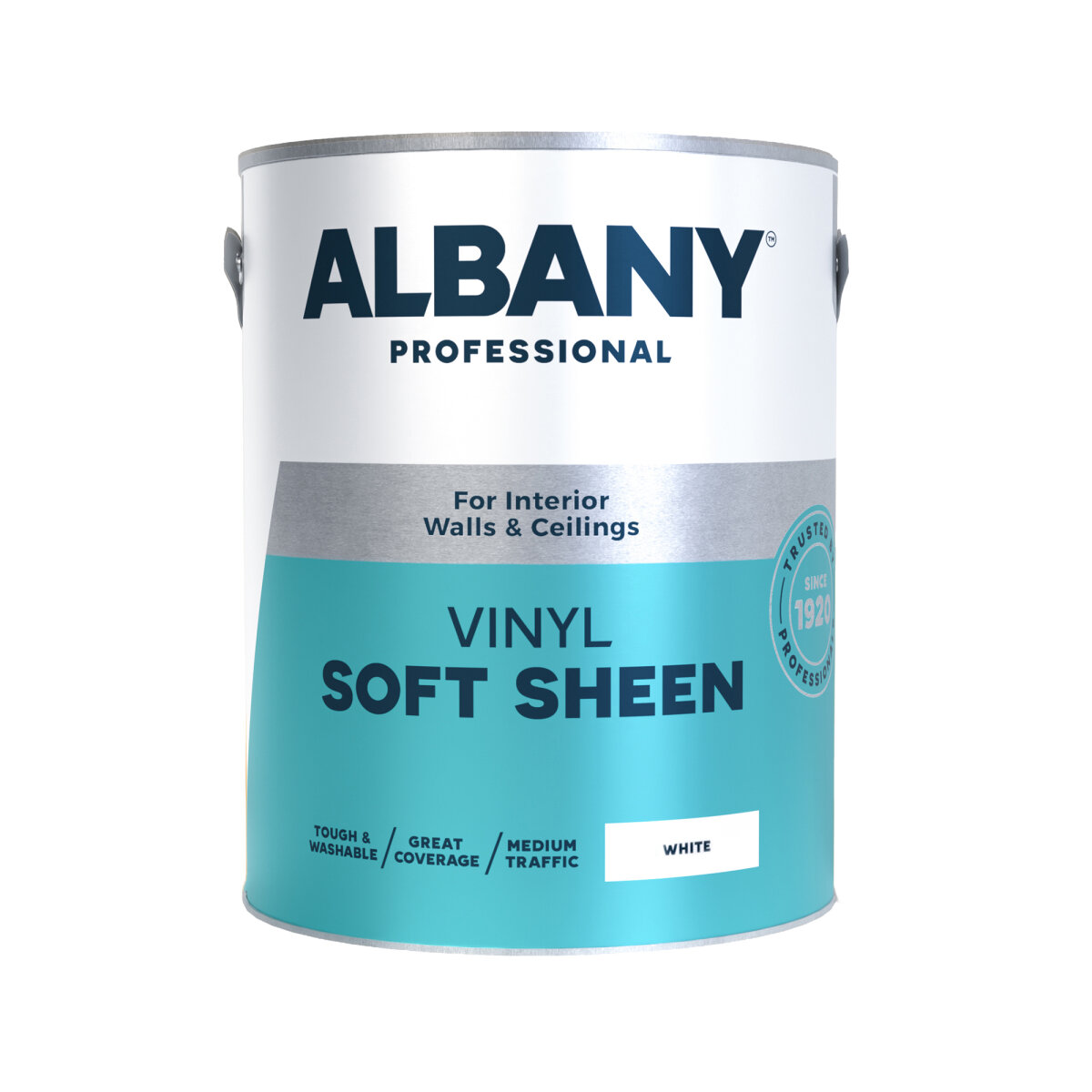 Albany Vinyl Soft Sheen White 5L Front (AA0139201F)