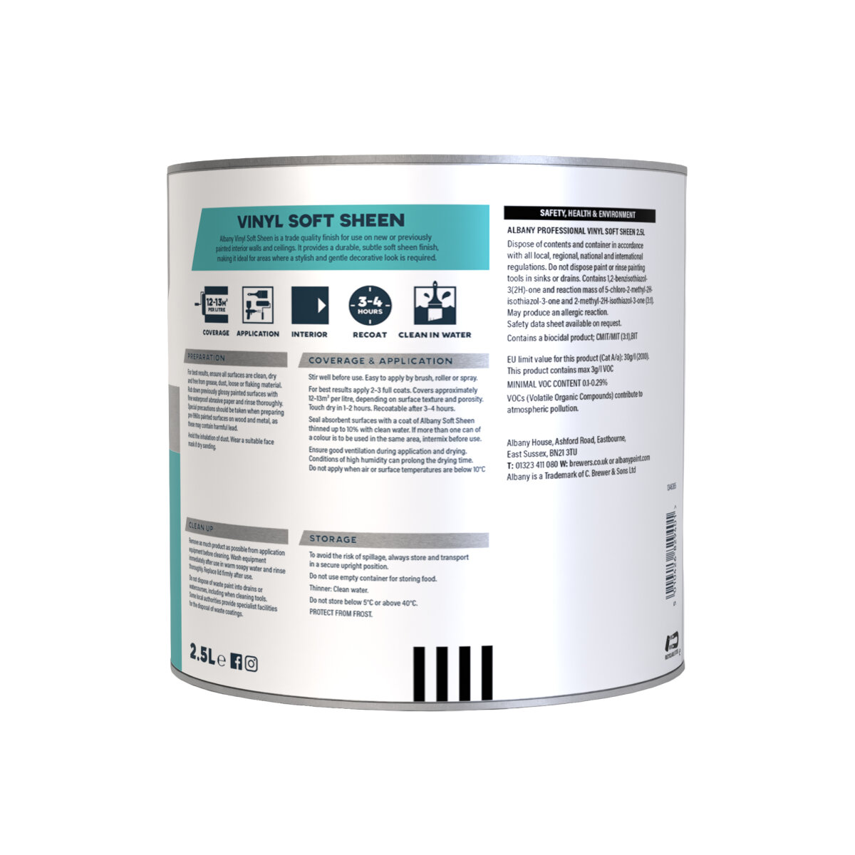 Albany Vinyl Soft Sheen 2.5L Back