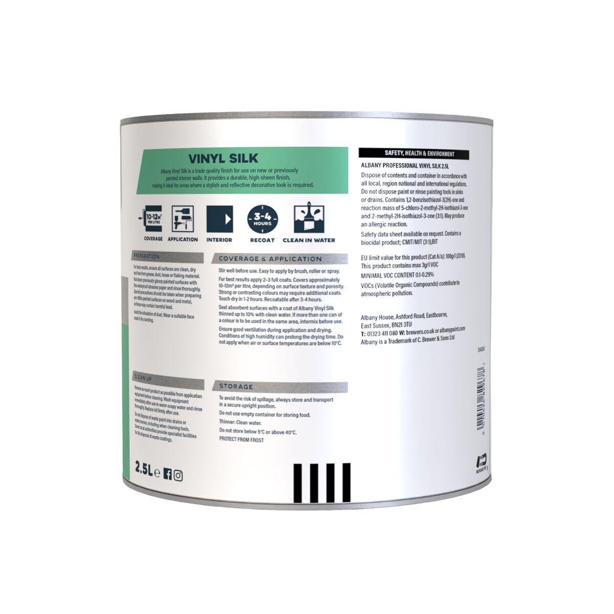 Albany Vinyl Silk 2.5L Back
