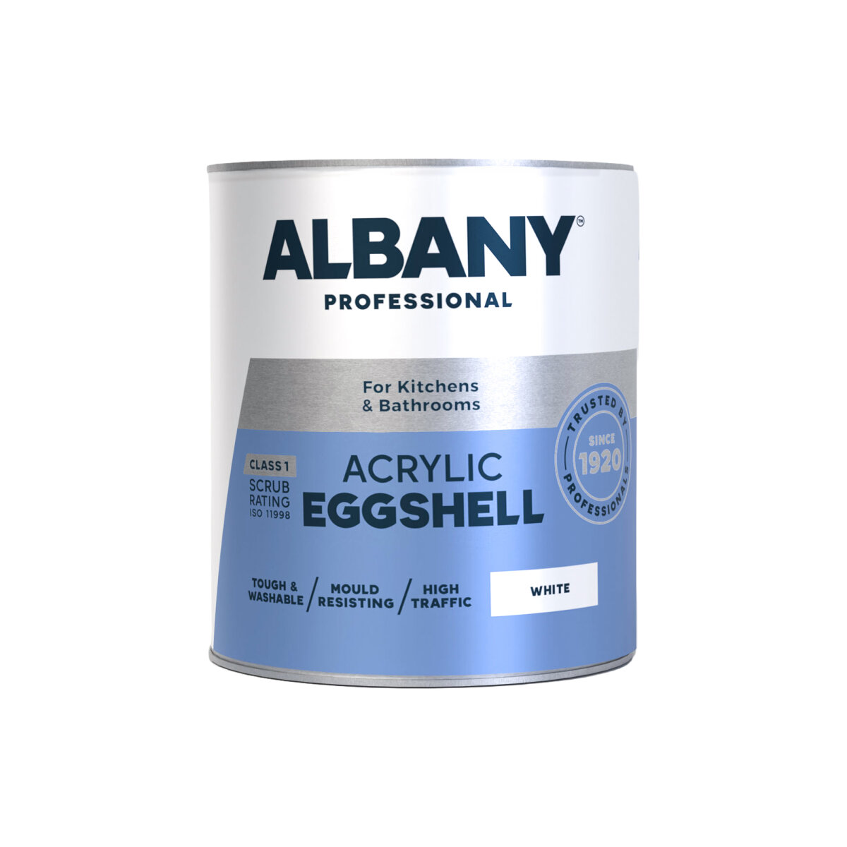 Albany Acrylic Eggshell White 1L (AA0194001N)