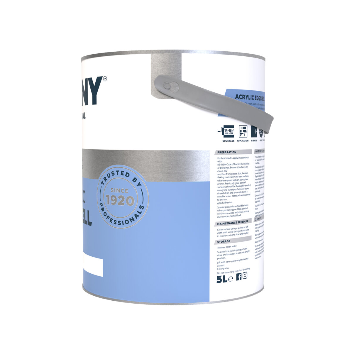Albany Acrylic Eggshell 5L Side