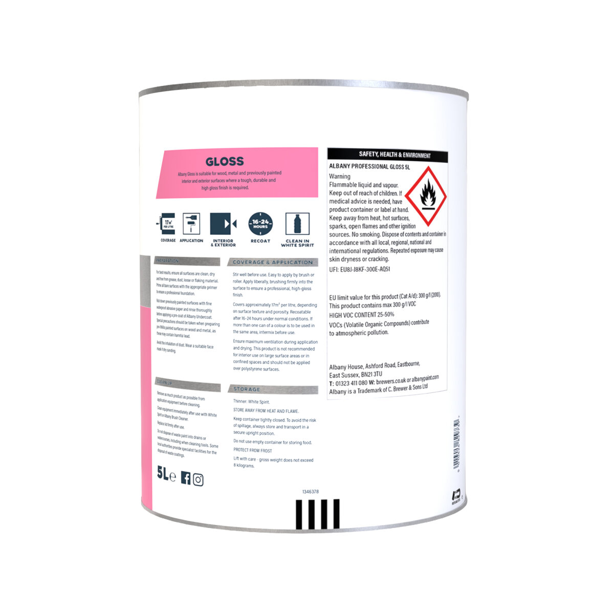 Albany Gloss 5L Back