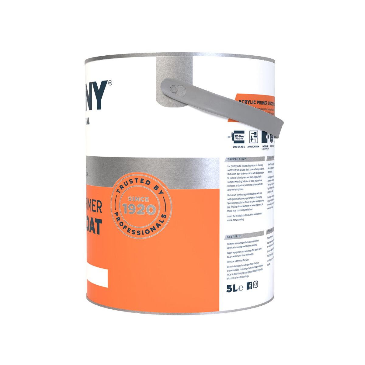 Acrylic Primer Undercoat White 5L Side (AA080805F)