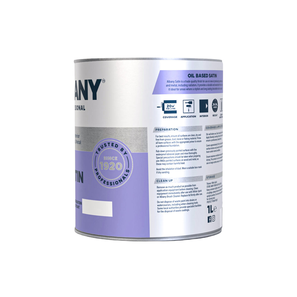 Albany Satin White 1L Side (AA0136001N)