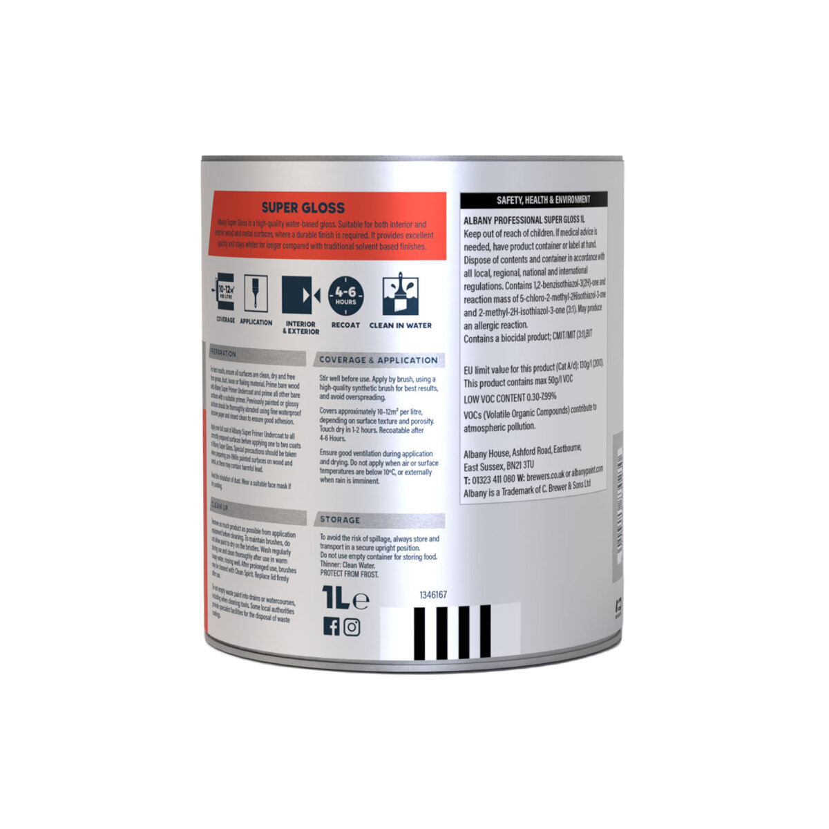 Albany Super Gloss 1L Back