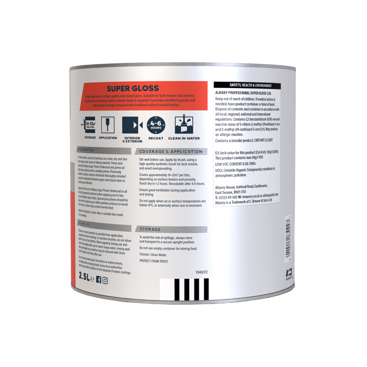 Albany Super Gloss 2.5L Back