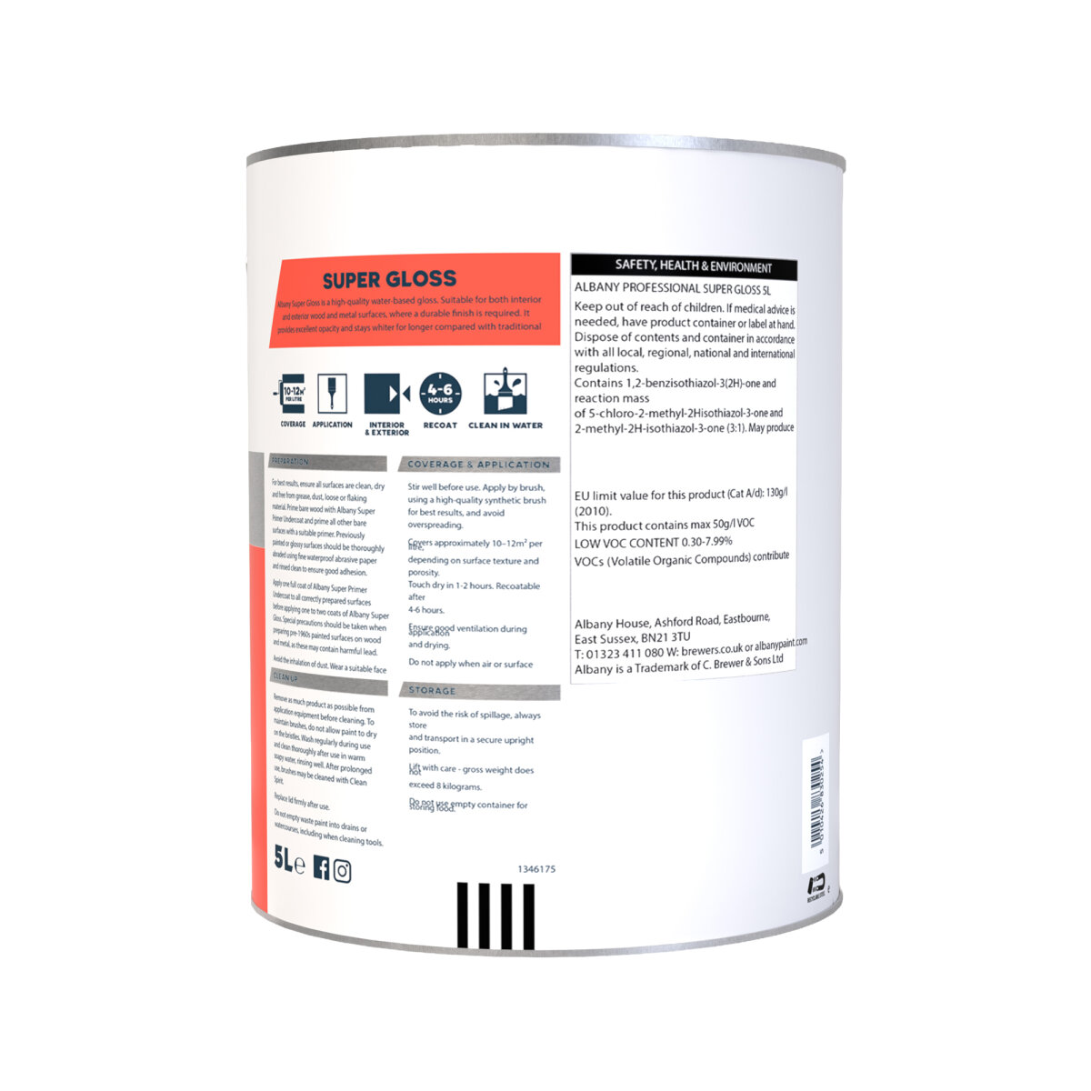 Albany Super Gloss 5L Back