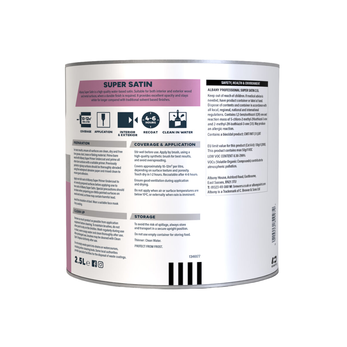 Albany Super Satin 2.5L Back