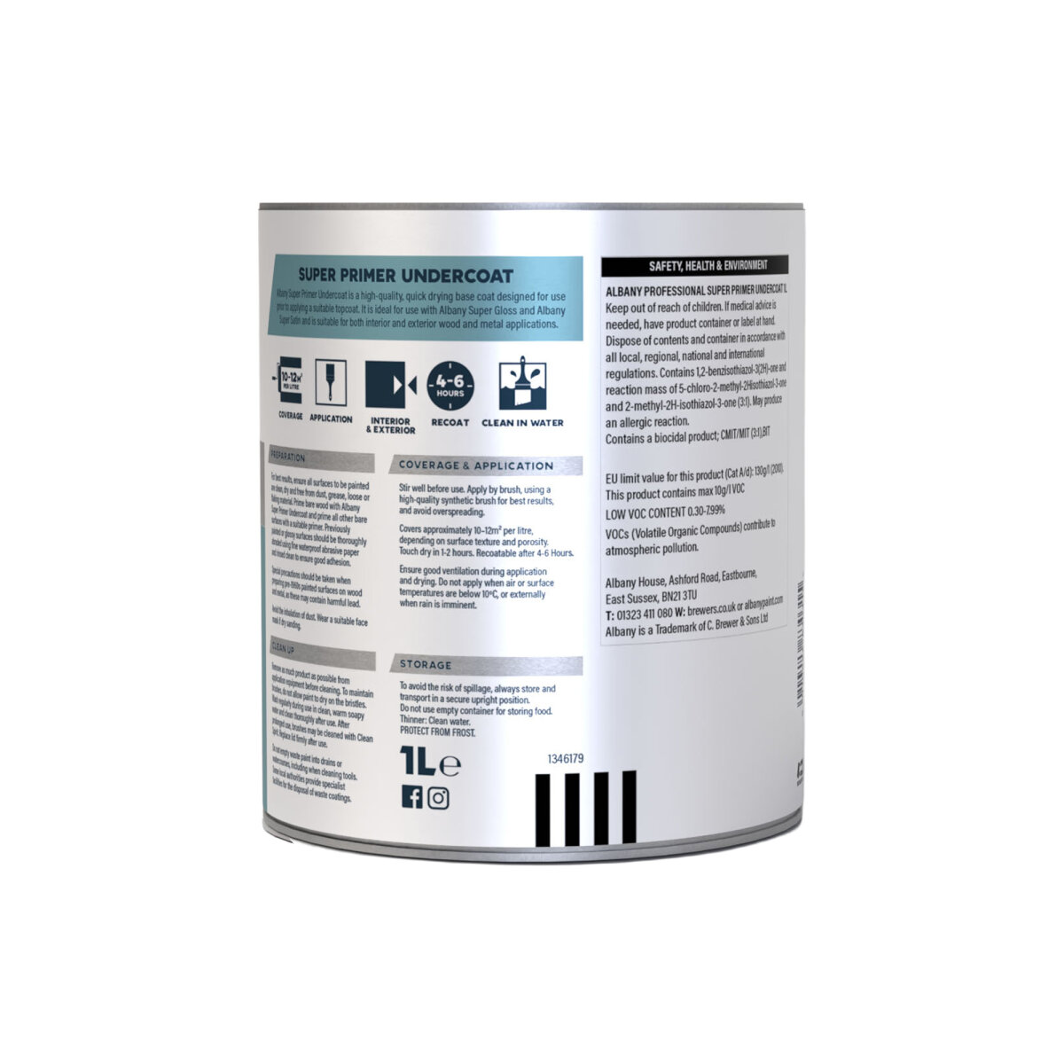 Albany Super Primer Undercoat 1L Back