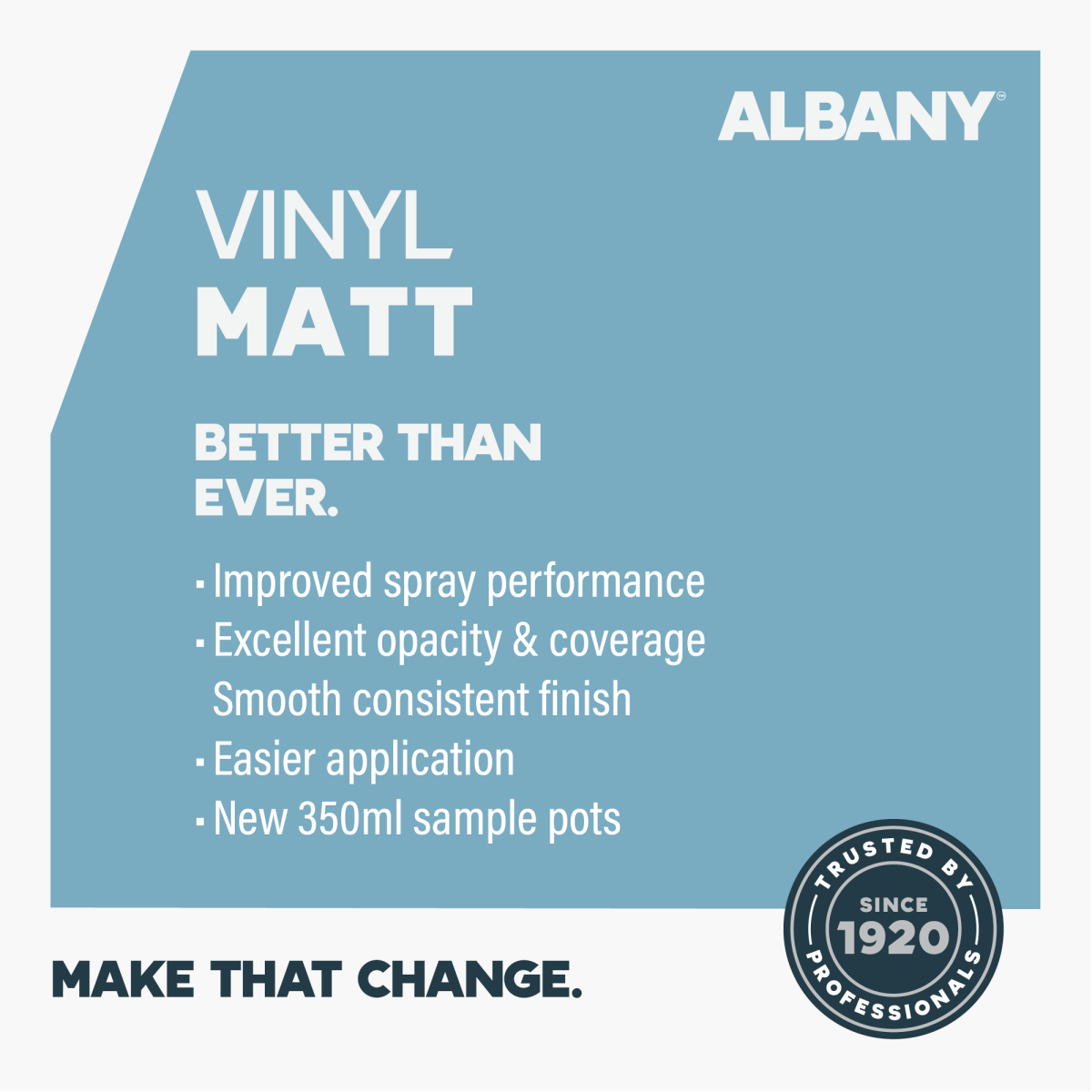 Albany Features & Benefits - Vinyl Matt