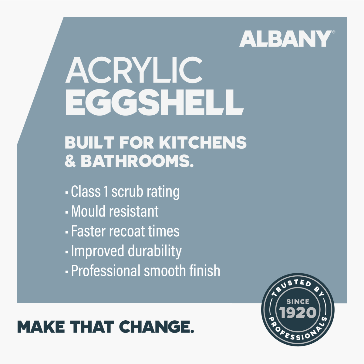 Albany Features & Benefits - Acrylic Eggshell