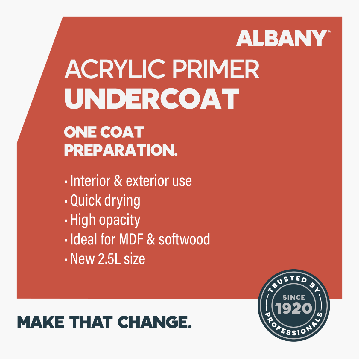 Albany Features & Benefits - Acrylic Primer Undercoat
