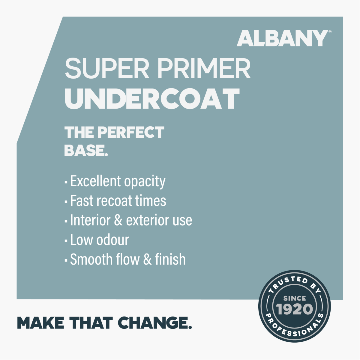 Albany Features & Benefits - Super Primer Undercoat