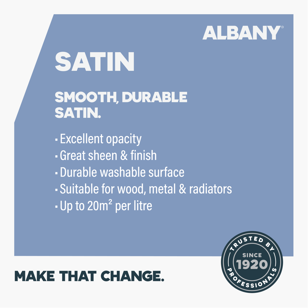 Albany Features & Benefits - Satin
