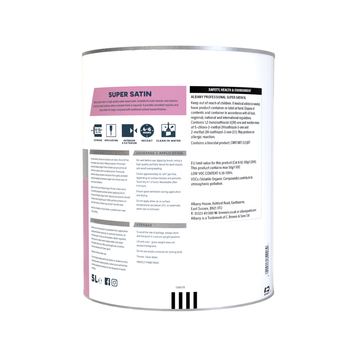 Albany Super Satin 5L Back