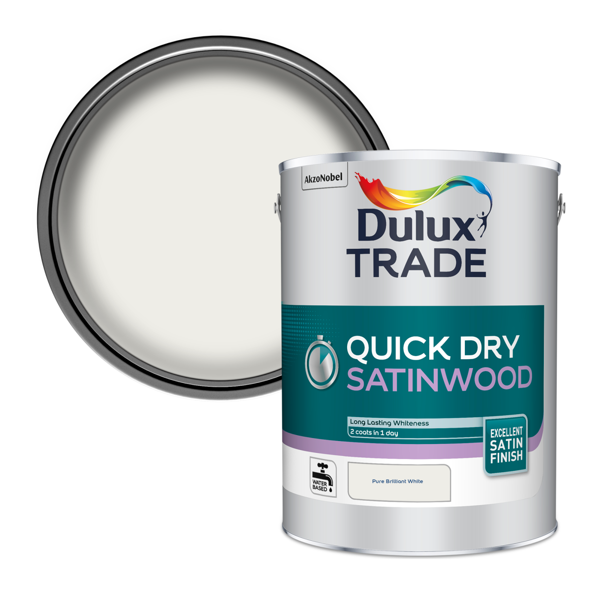 Quick Dry Satinwood Pure Brilliant White 5L (AE0140001F)
