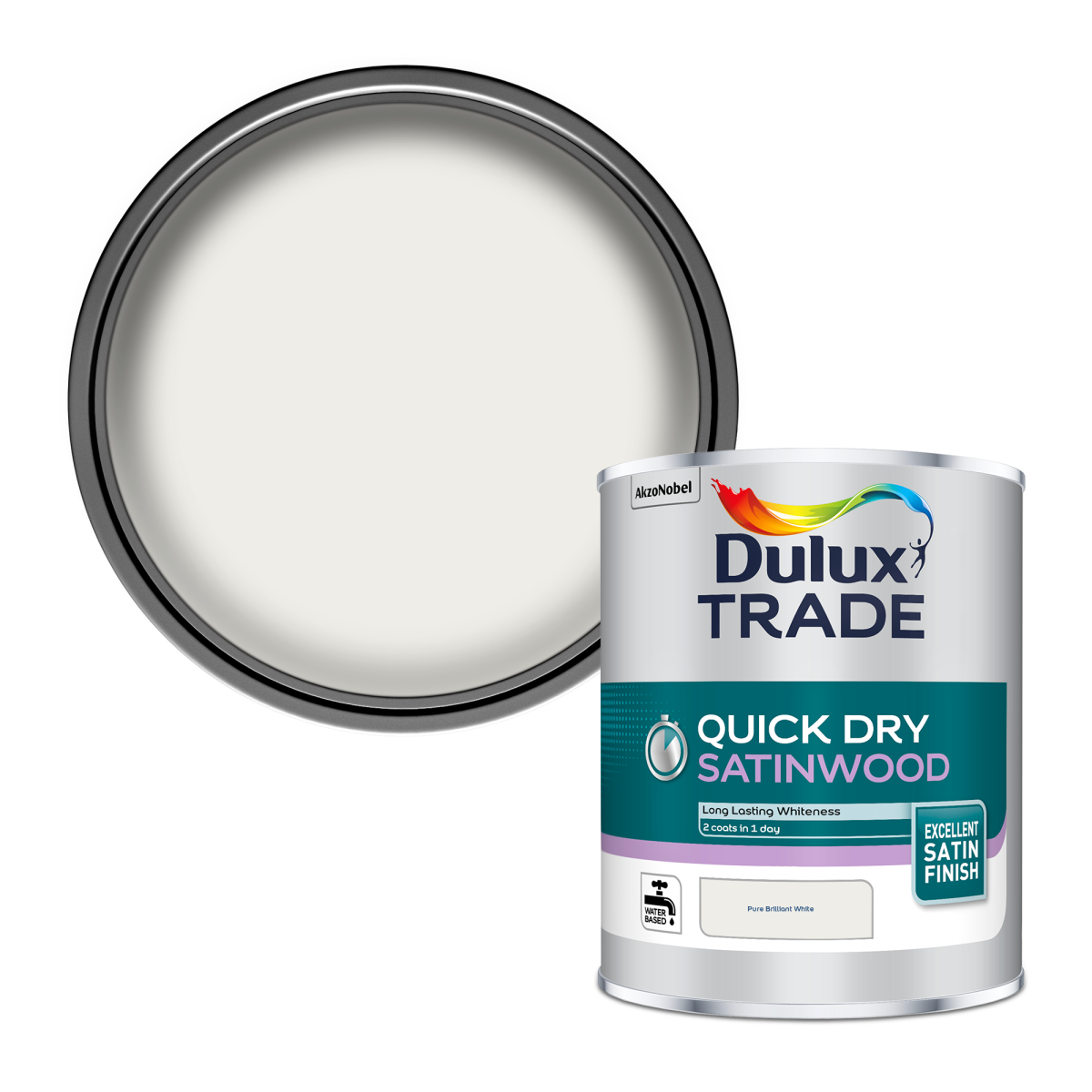 Quick Dry Satinwood Pure Brilliant White 1L (AE0140001N)