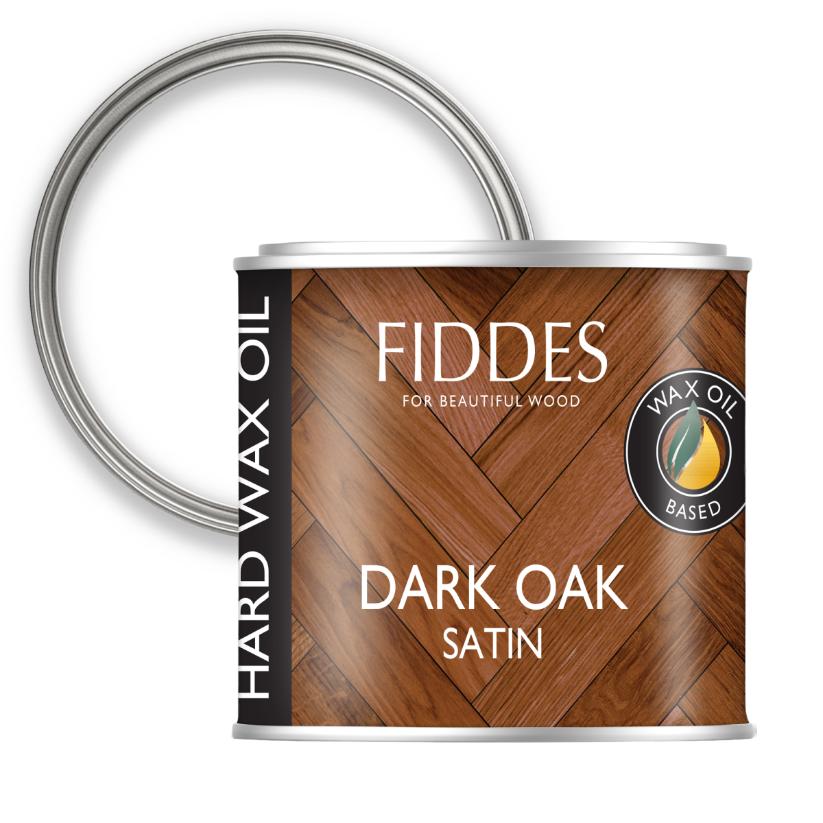 Fiddes Hard Wax Oil 45ml Sample Satin Dark Oak PNG (HA227512T)