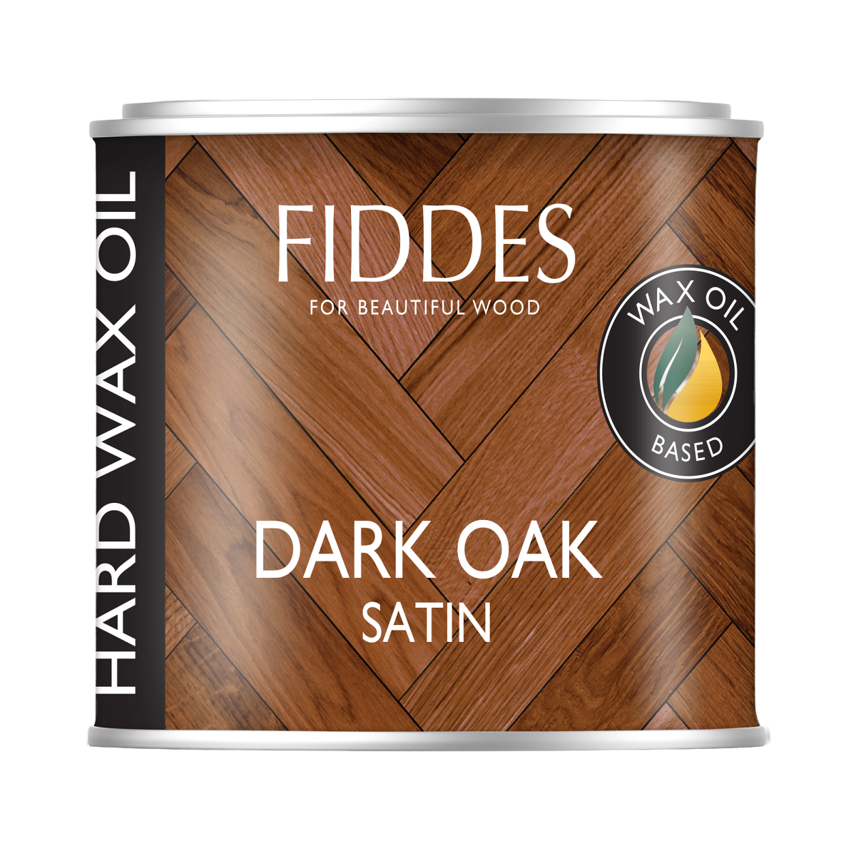 Fiddes Hard Wax Oil 45ml Sample Satin Dark Oak PNG (HA227512T)
