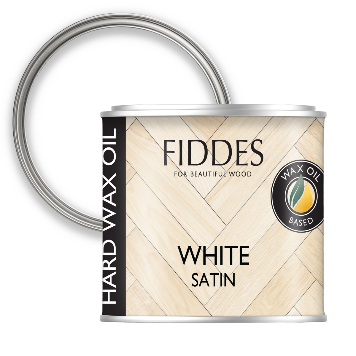 Fiddes Hard Wax Oil 45ml Sample Satin White PNG (HA227555T)