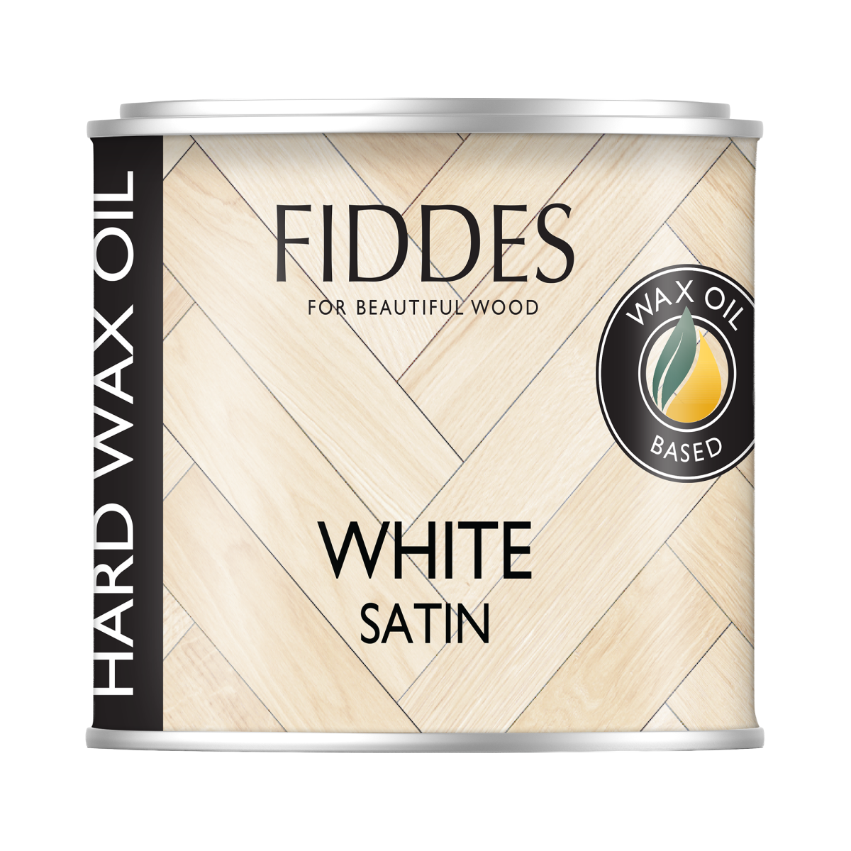 Fiddes Hard Wax Oil 45ml Sample Satin White PNG (HA227555T)